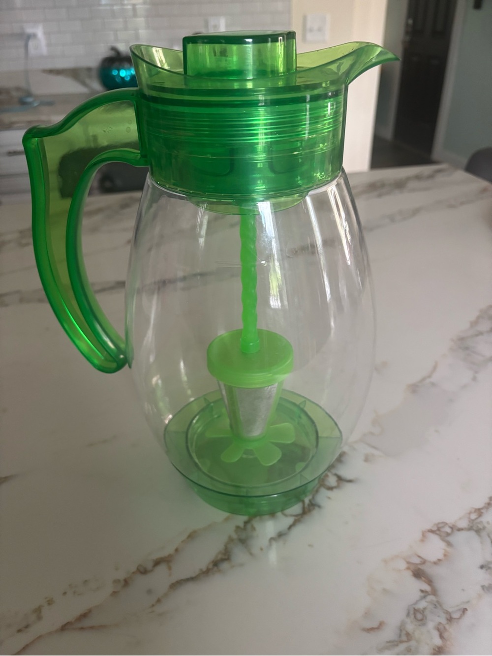Green Infuser Pitcher with Removable Filter
